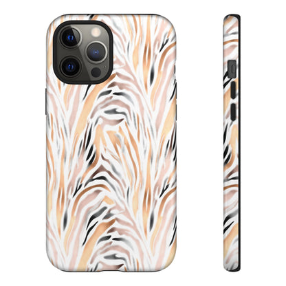 Tough Case — Neutral Watercolor Tiger Stripe Phone Case