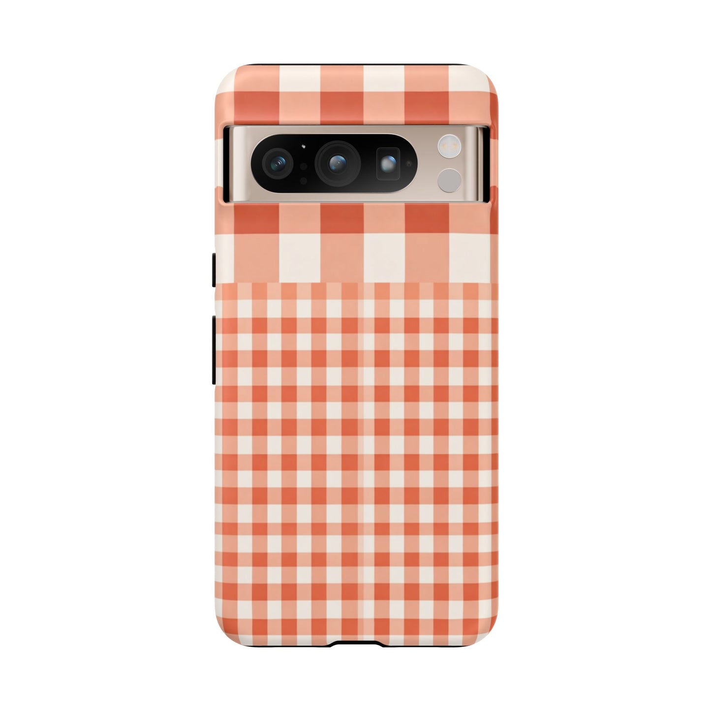 Buffalo Check Tough Phone Case — Orange Gingham Protective Cover