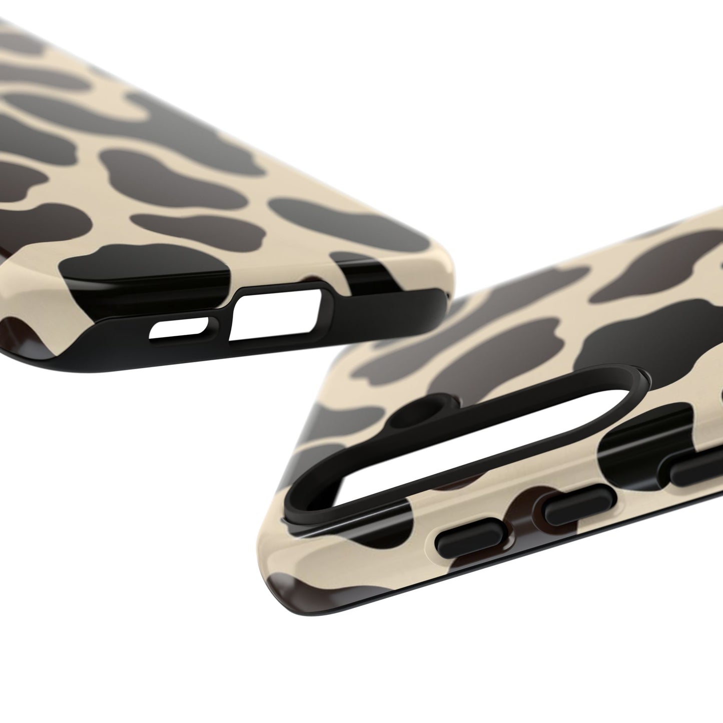 Cow Print Phone Case — Black & Cream Protective  Case