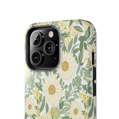 Daisy Meadow Tough Phone Case — Floral Protective Phone Cover