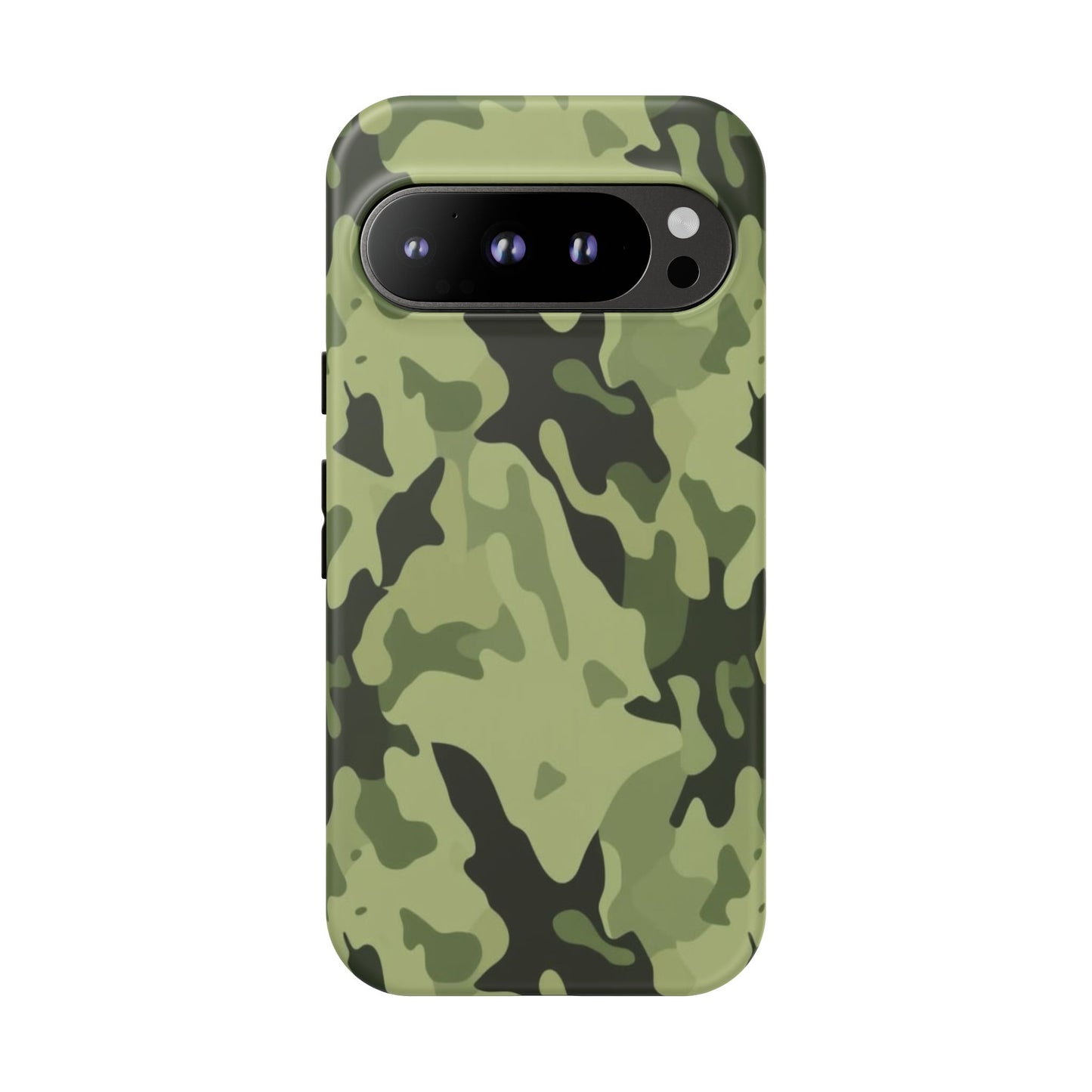 Camo Tough Phone Case — Military Green Protective iPhone Cover