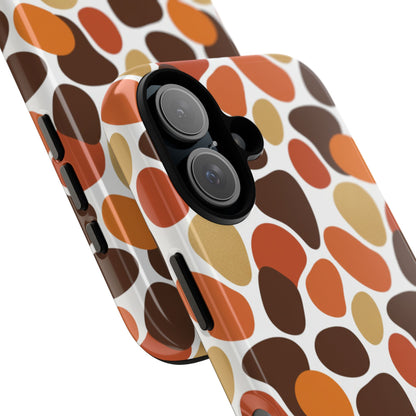 Phone Case — Retro Pebble Pattern in Warm Autumn Colors