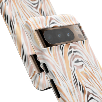 Tough Case — Neutral Watercolor Tiger Stripe Phone Case