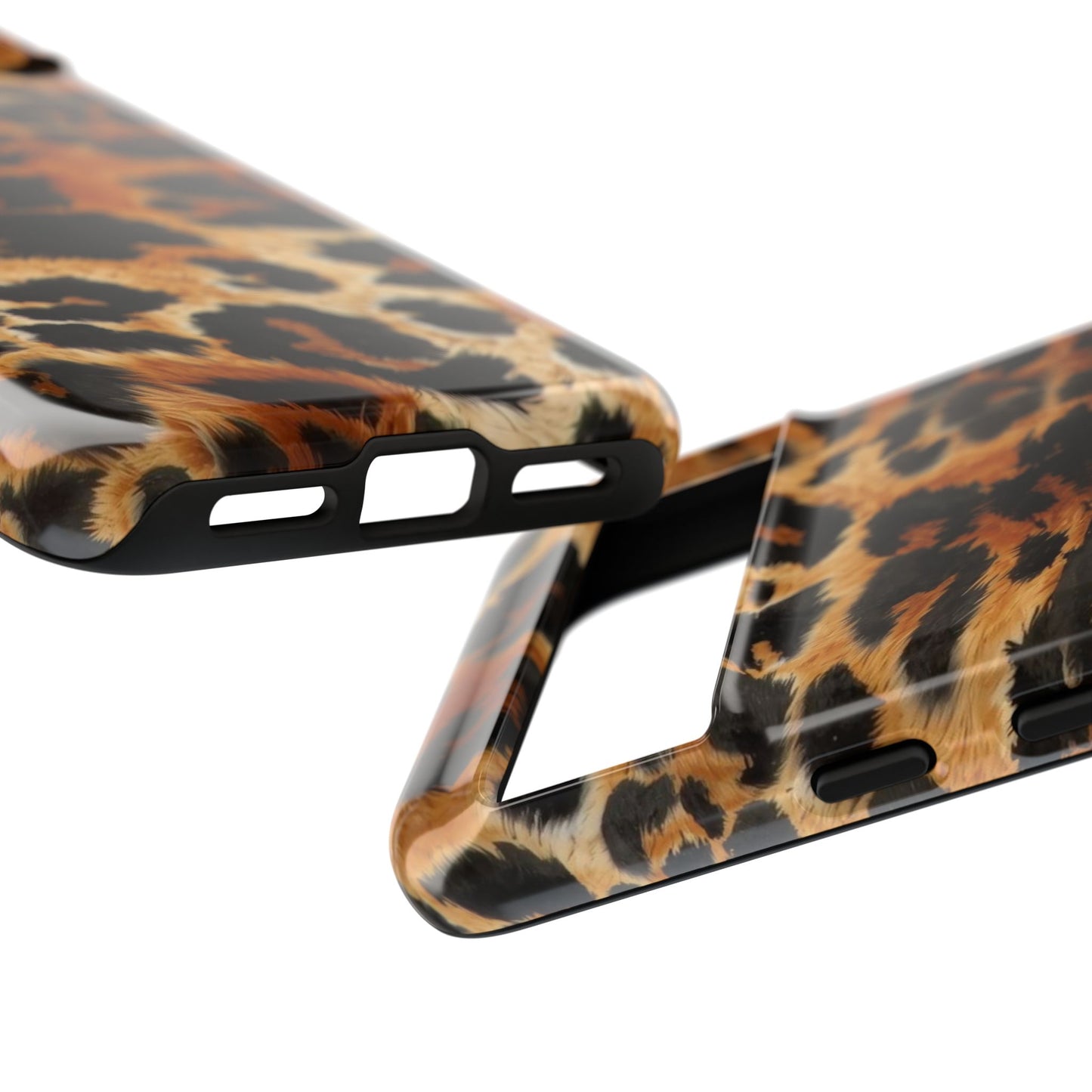 Leopard Print Tough Phone Case – Rugged Protective iPhone Cover