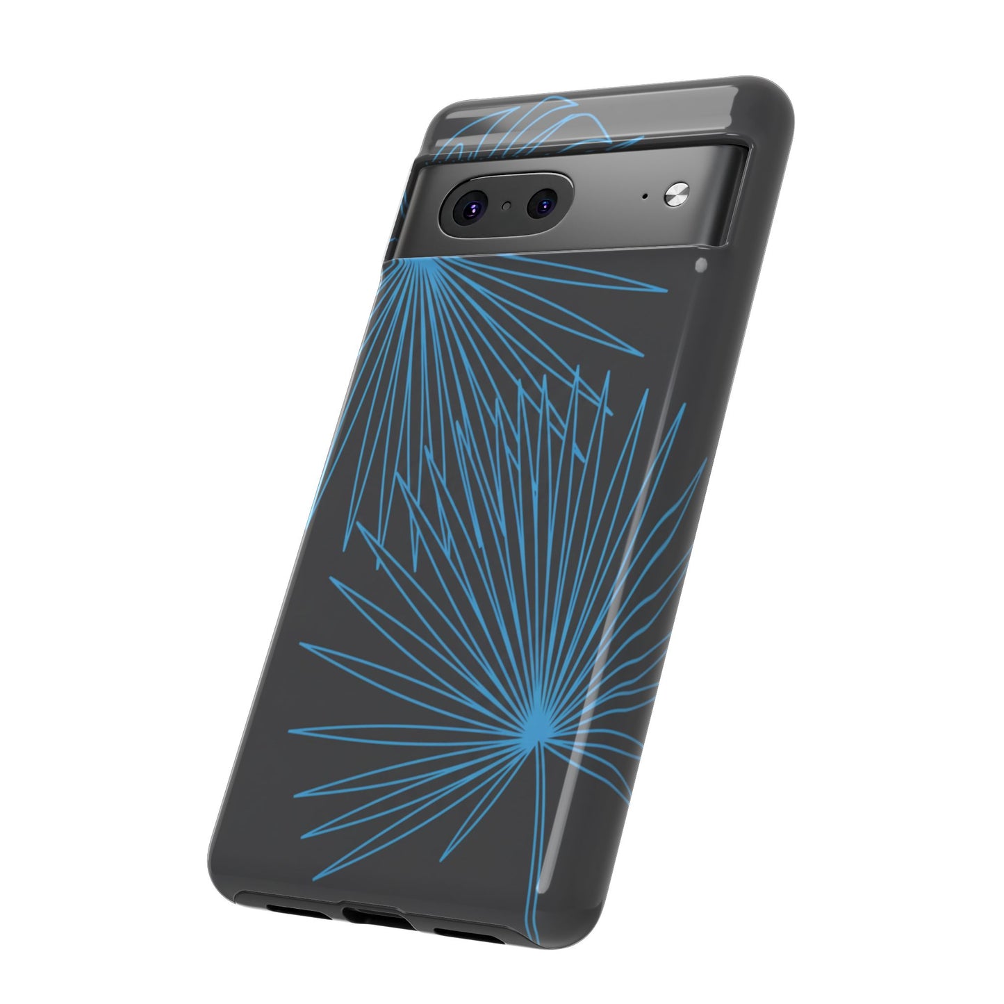 Blue Dandelion Burst Tough Phone Case — Protective Floral iPhone Cover