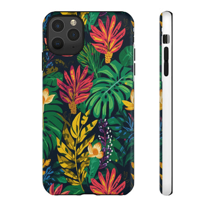 Tropical Floral Phone Case — Vibrant Jungle Leaf Protective Cover