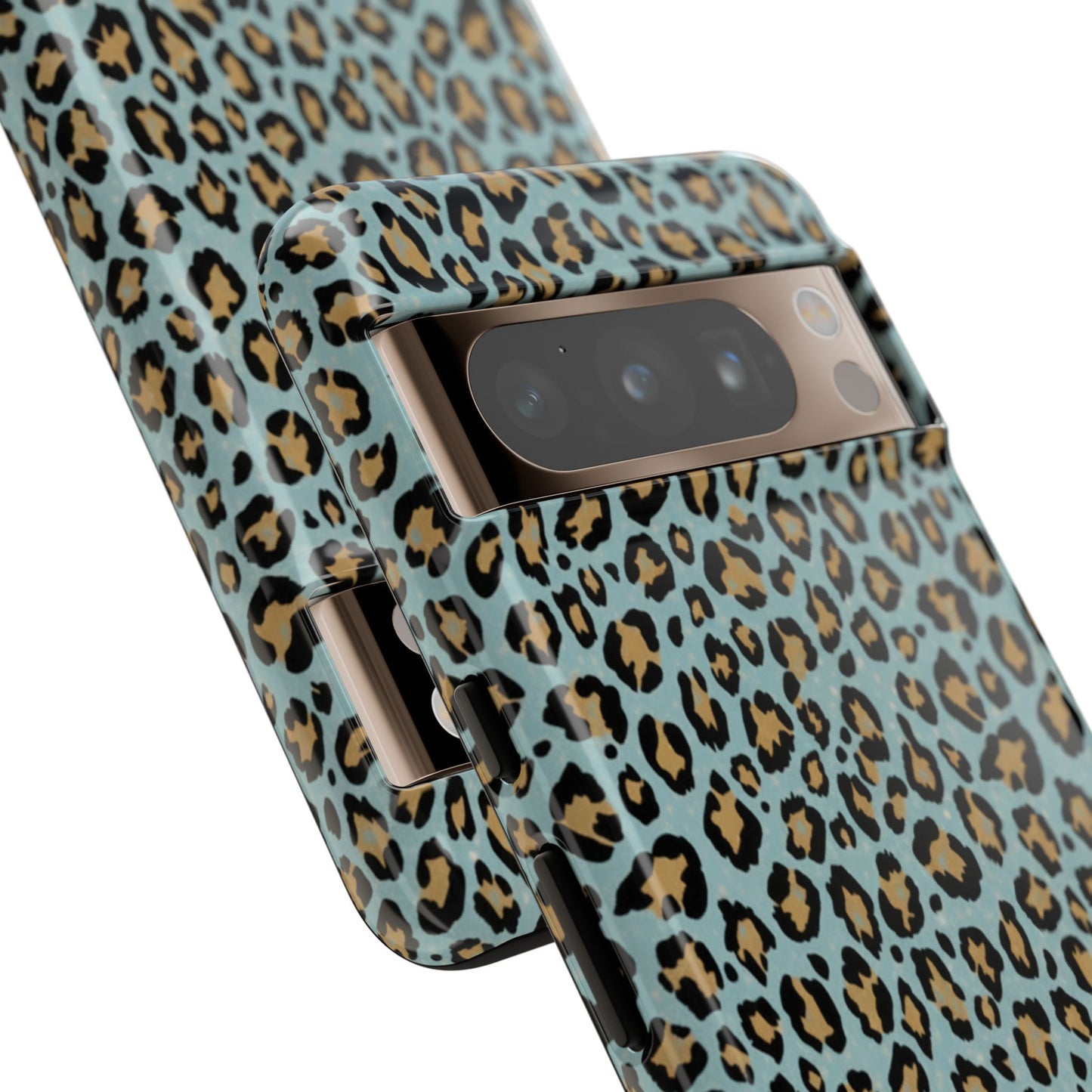 Leopard Print Tough Phone Case - Blue Cheetah Protective Cover