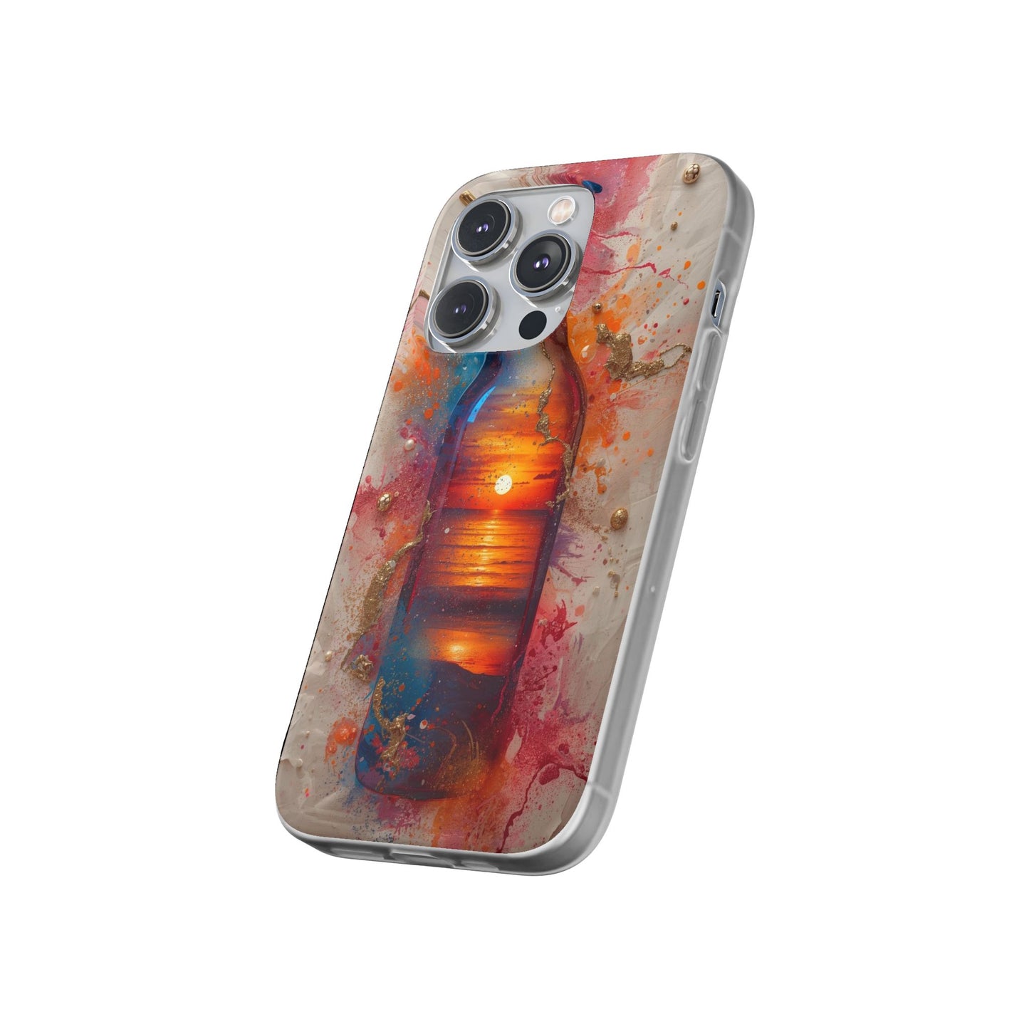 Copy of Floral Holographic Phone Case — Iridescent Leaves & Flowers Flexi Case