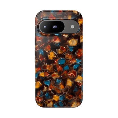 Phone Case - Amber Tortoiseshell Mosaic Protective Cover