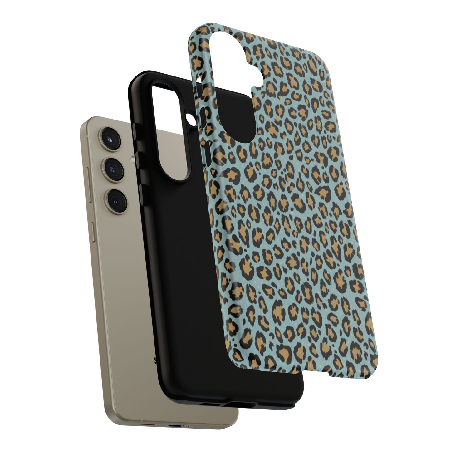 Leopard Print Tough Phone Case - Blue Cheetah Protective Cover