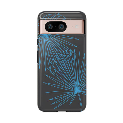 Blue Dandelion Burst Tough Phone Case — Protective Floral iPhone Cover