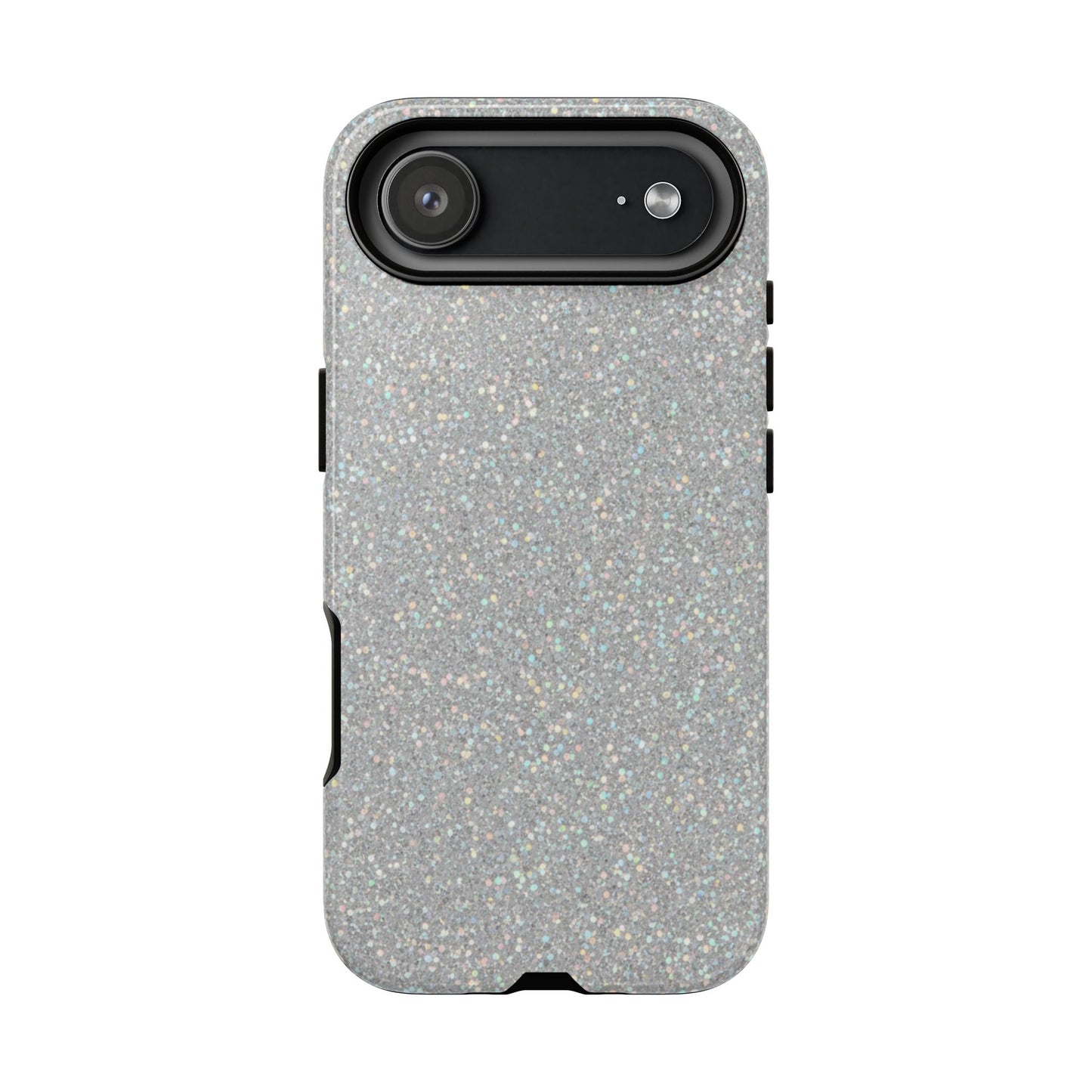 Glitter Silver Tough Phone Case — Sparkling Protective Phone Case