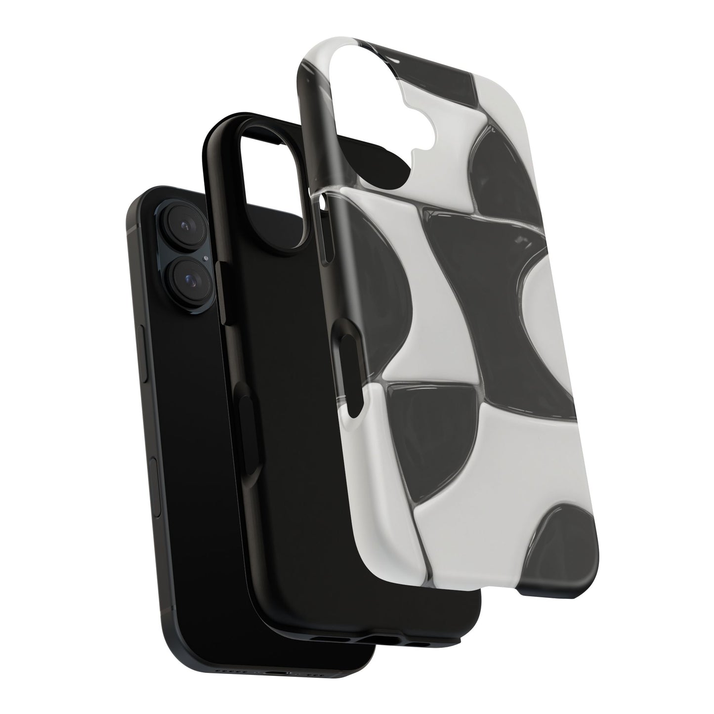 Black & White Abstract Pattern Tough Phone Case