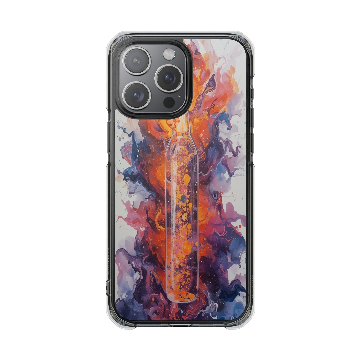 Clear Magnetic Impact Phone Case — Vibrant Abstract Swirl Design