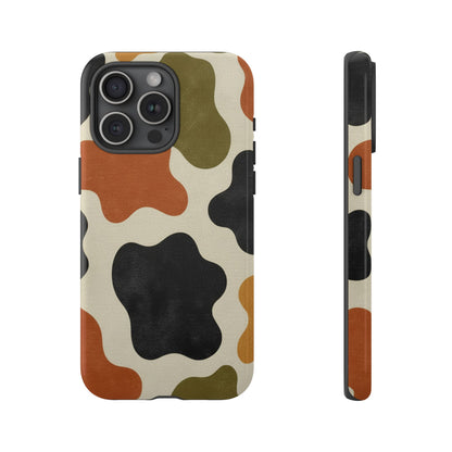 Retro Abstract Camouflage Phone Case — Earth Tone Tough Case
