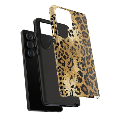 Leopard Print Tough Phone Case — Durable Protective iPhone Cover