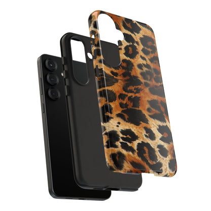 Leopard Print Tough Phone Case – Rugged Protective iPhone Cover