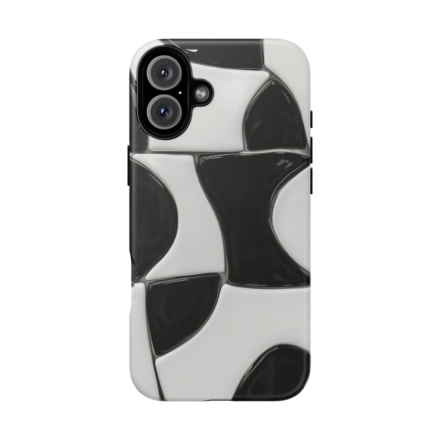 Black & White Abstract Pattern Tough Phone Case