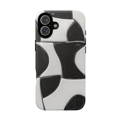 Black & White Abstract Pattern Tough Phone Case