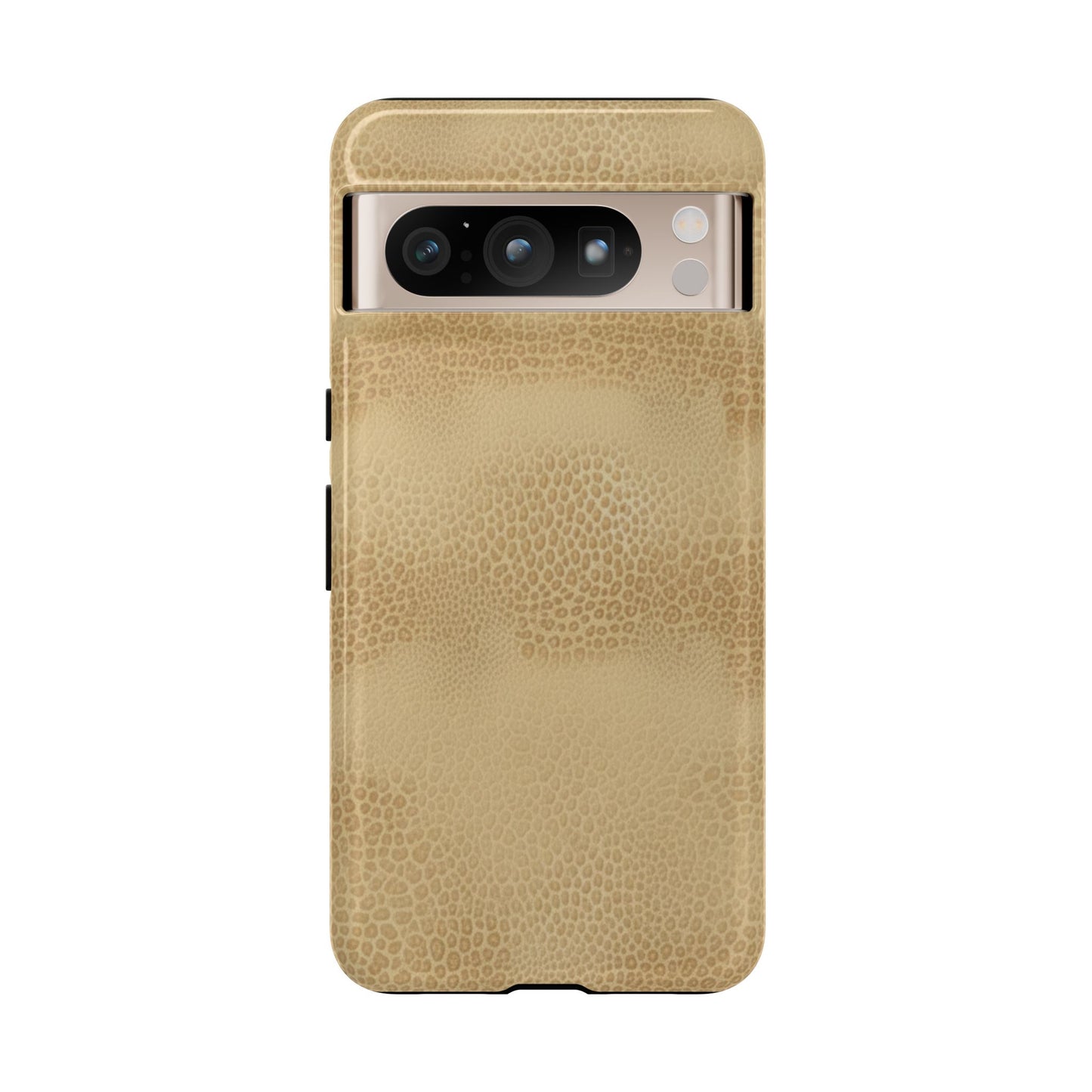Tan Distressed Leather Texture Phone Case — Rugged Protective iPhone Cover