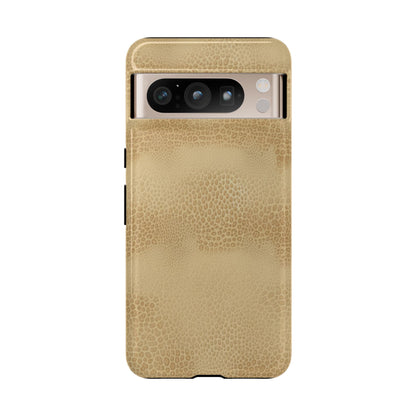 Tan Distressed Leather Texture Phone Case — Rugged Protective iPhone Cover