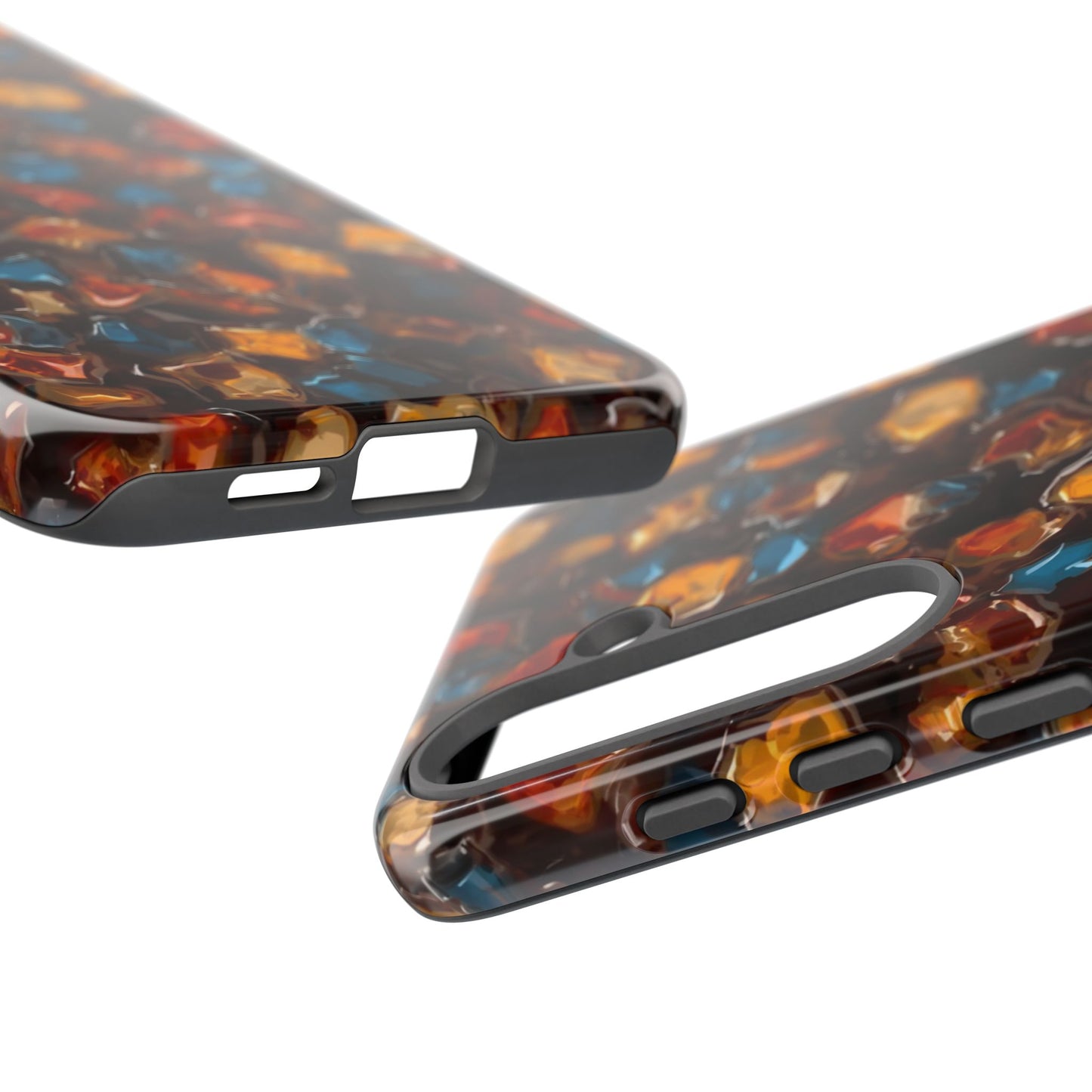 Phone Case - Amber Tortoiseshell Mosaic Protective Cover