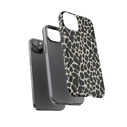 Black and White Cowhide Phone Case — Protective Tough Case