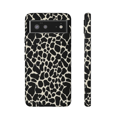 Black and White Cowhide Phone Case — Protective Tough Case