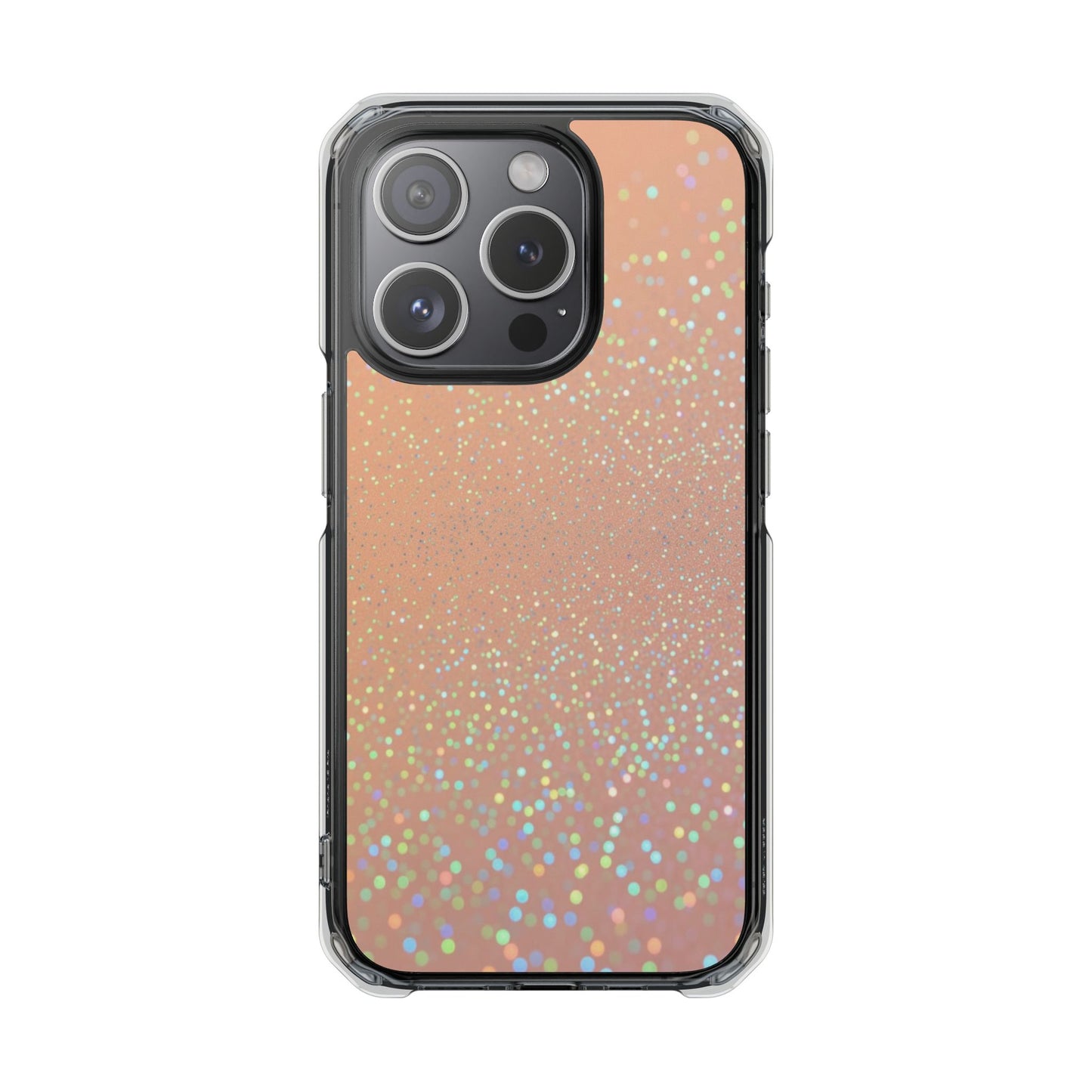 Holographic Rose Gold Glitter Clear Magnetic Phone Case