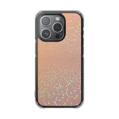 Holographic Rose Gold Glitter Clear Magnetic Phone Case