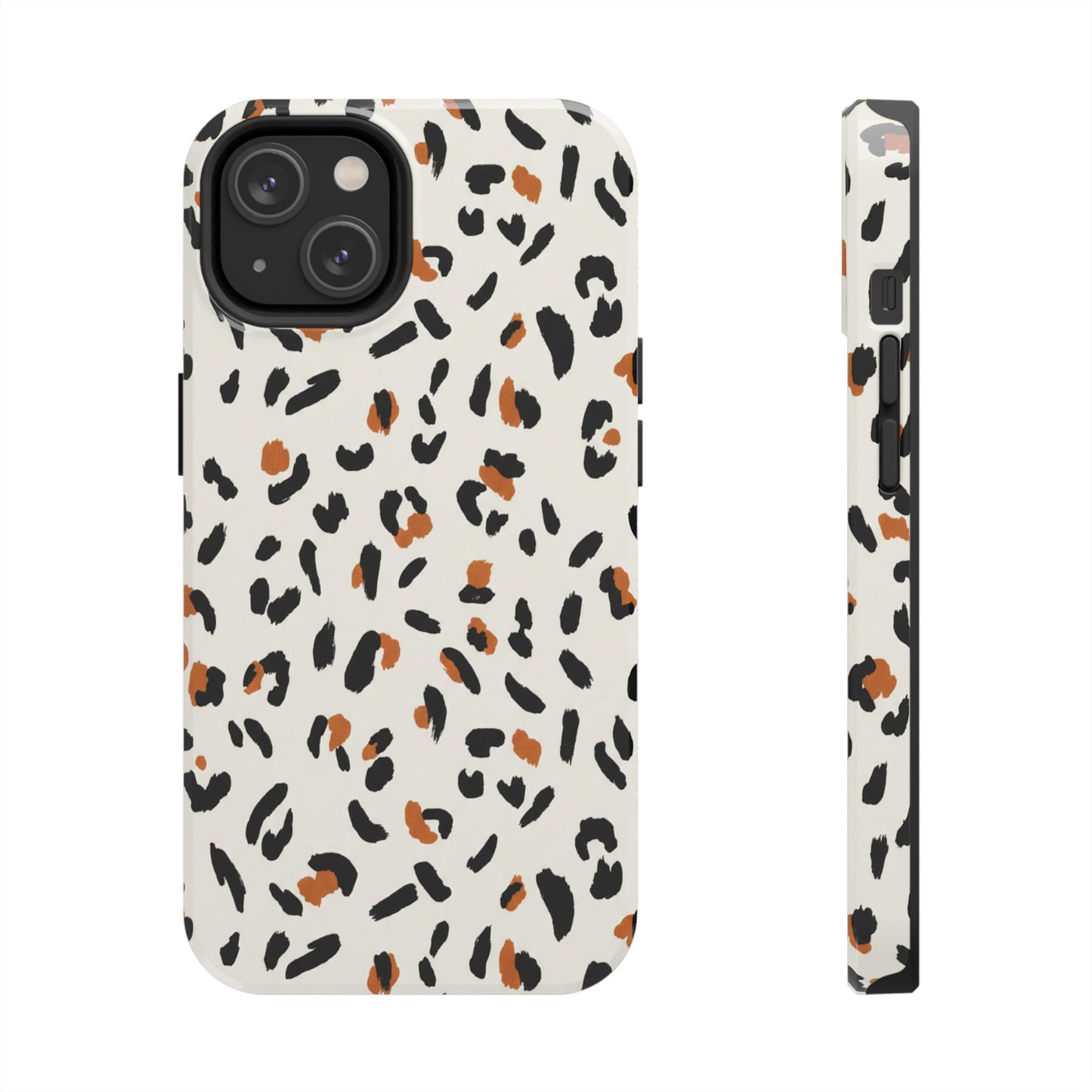 Leopard Print Tough Phone Case — Stylish Protective iPhone Cover