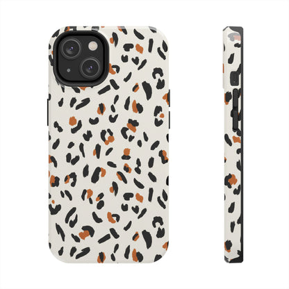 Leopard Print Tough Phone Case — Stylish Protective iPhone Cover