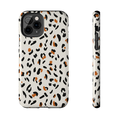 Leopard Print Tough Phone Case — Stylish Protective iPhone Cover