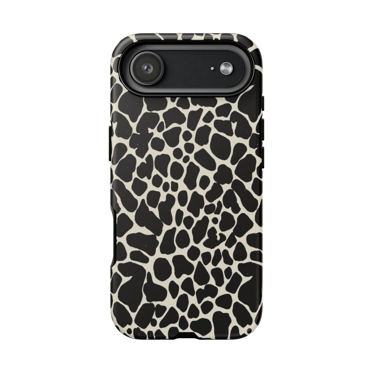 Black and White Cowhide Phone Case — Protective Tough Case