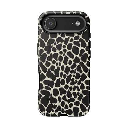 Black and White Cowhide Phone Case — Protective Tough Case