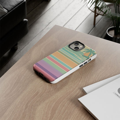 Tough Case — Retro Pastel Sunset Palm Tree Phone Case