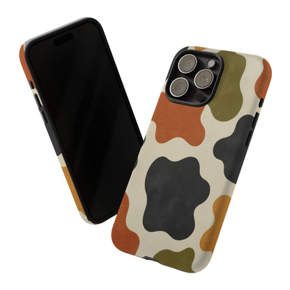 Retro Abstract Camouflage Phone Case — Earth Tone Tough Case