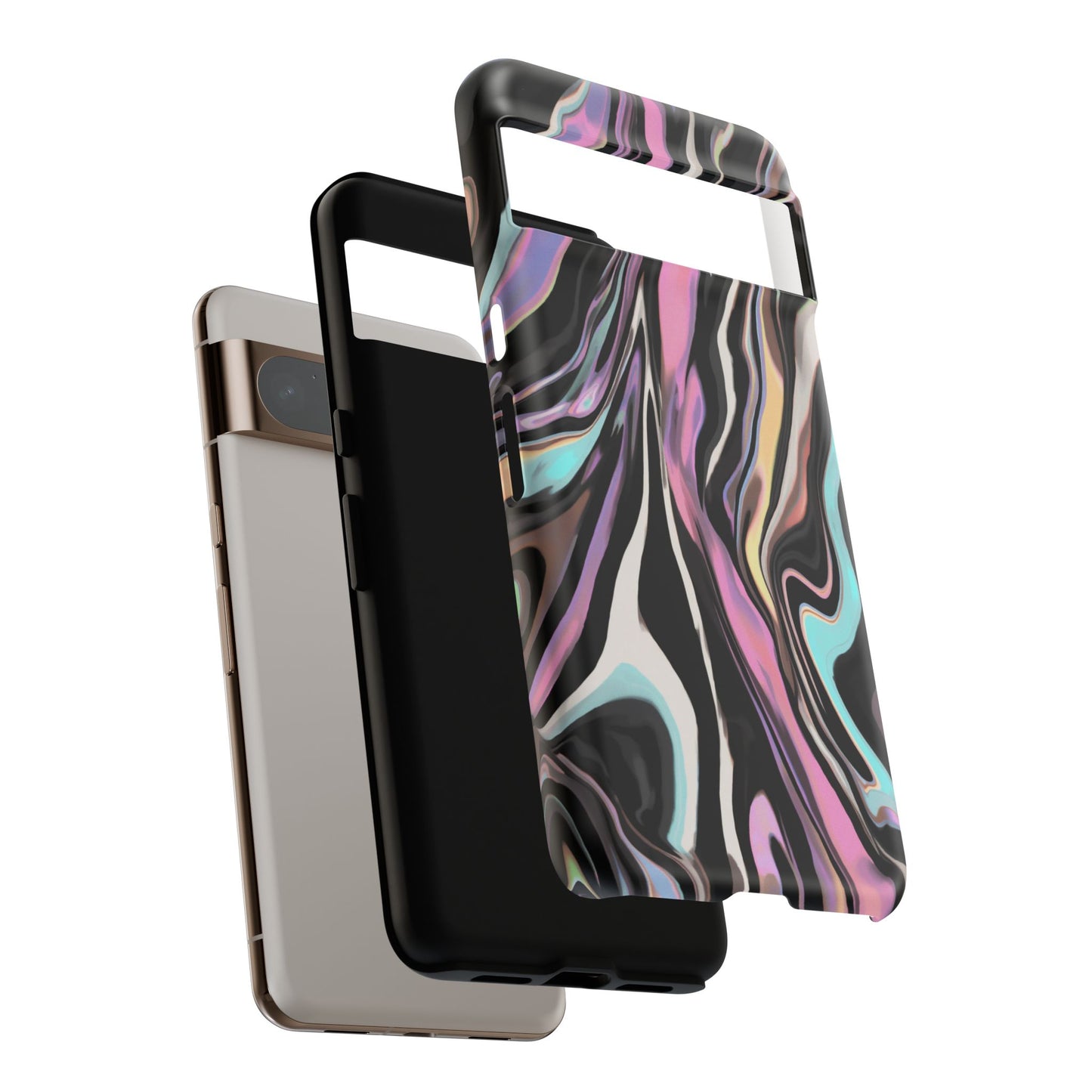 Abstract Marble Tough Phone Case — Pastel Swirl Protective Cover