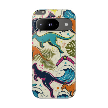 Tough Cases — Colorful Surfing Kangaroo Phone Case