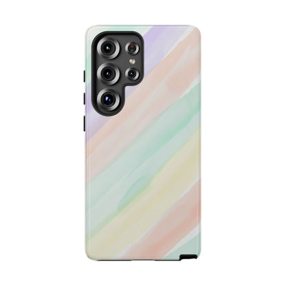 Pastel Watercolor Stripe Tough Phone Case
