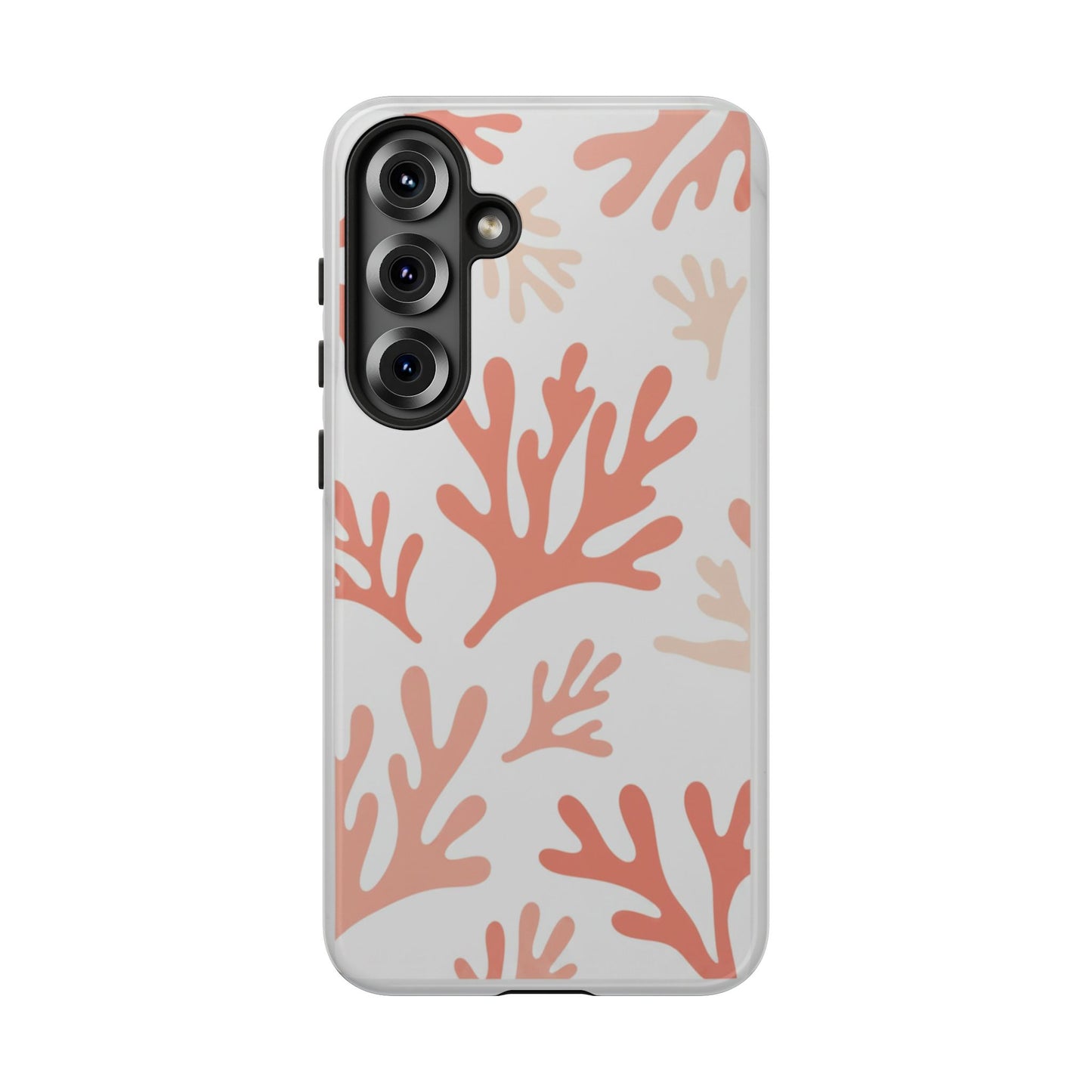 Coral Reef Pattern Tough Phone Case — Pink Beachy Protective Cover