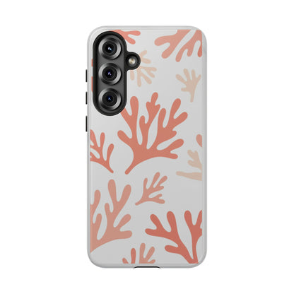 Coral Reef Pattern Tough Phone Case — Pink Beachy Protective Cover