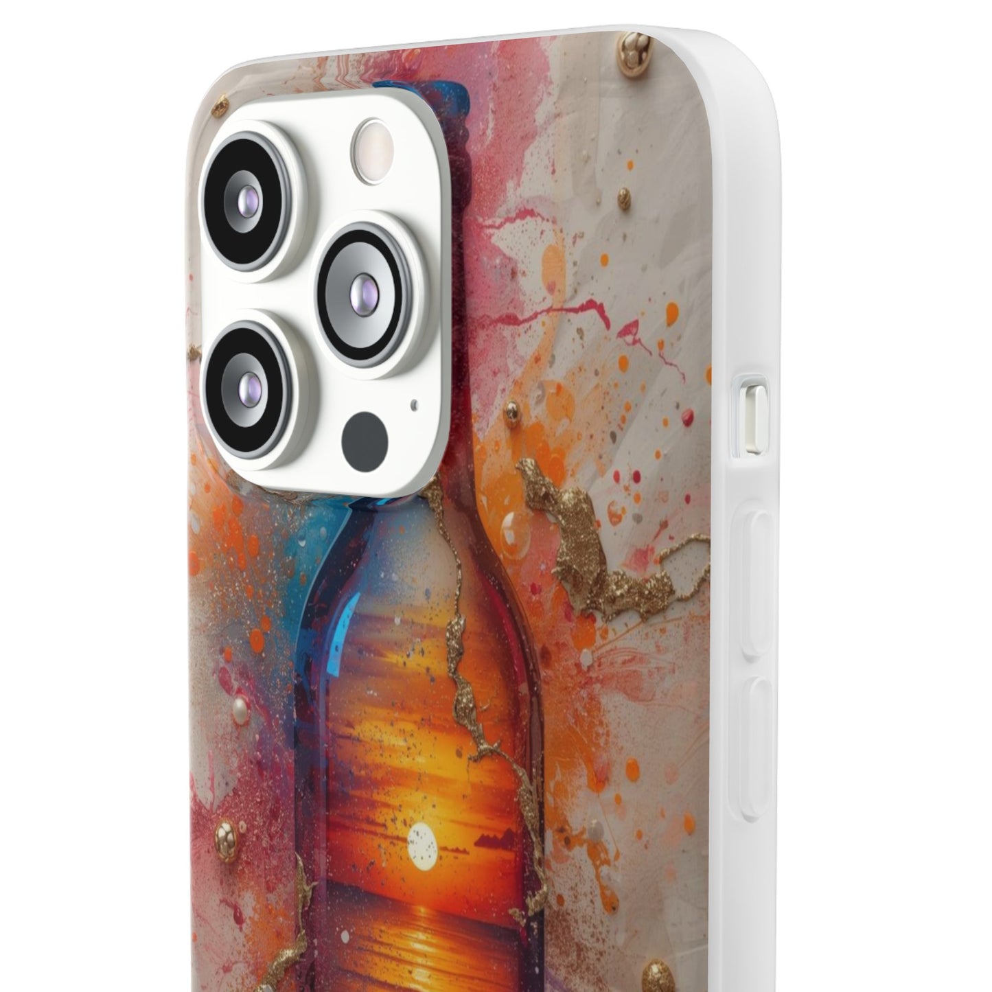 Copy of Floral Holographic Phone Case — Iridescent Leaves & Flowers Flexi Case