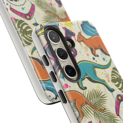 Tough Cases — Colorful Surfing Kangaroo Phone Case