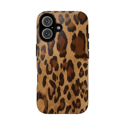 Leopard Print Tough Phone Case — Durable Animal Print Protective Cover