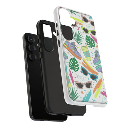 Tough Cases — Colorful Retro Sneakers & Sunglasses Phone Case