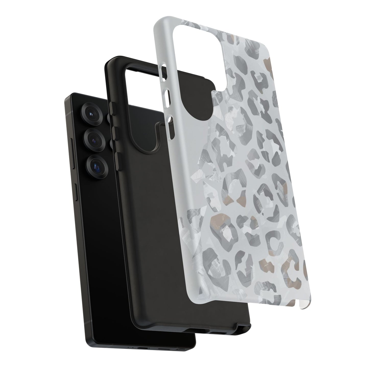 Silver Leopard Tough Phone Case