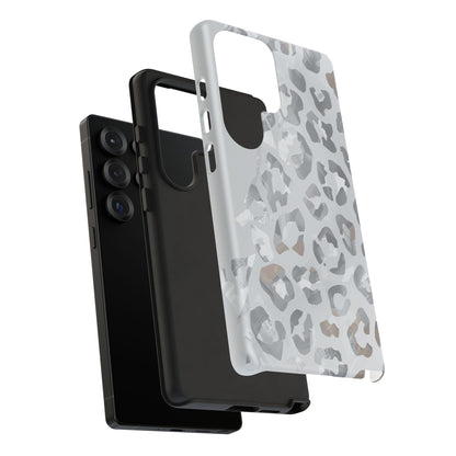 Silver Leopard Tough Phone Case