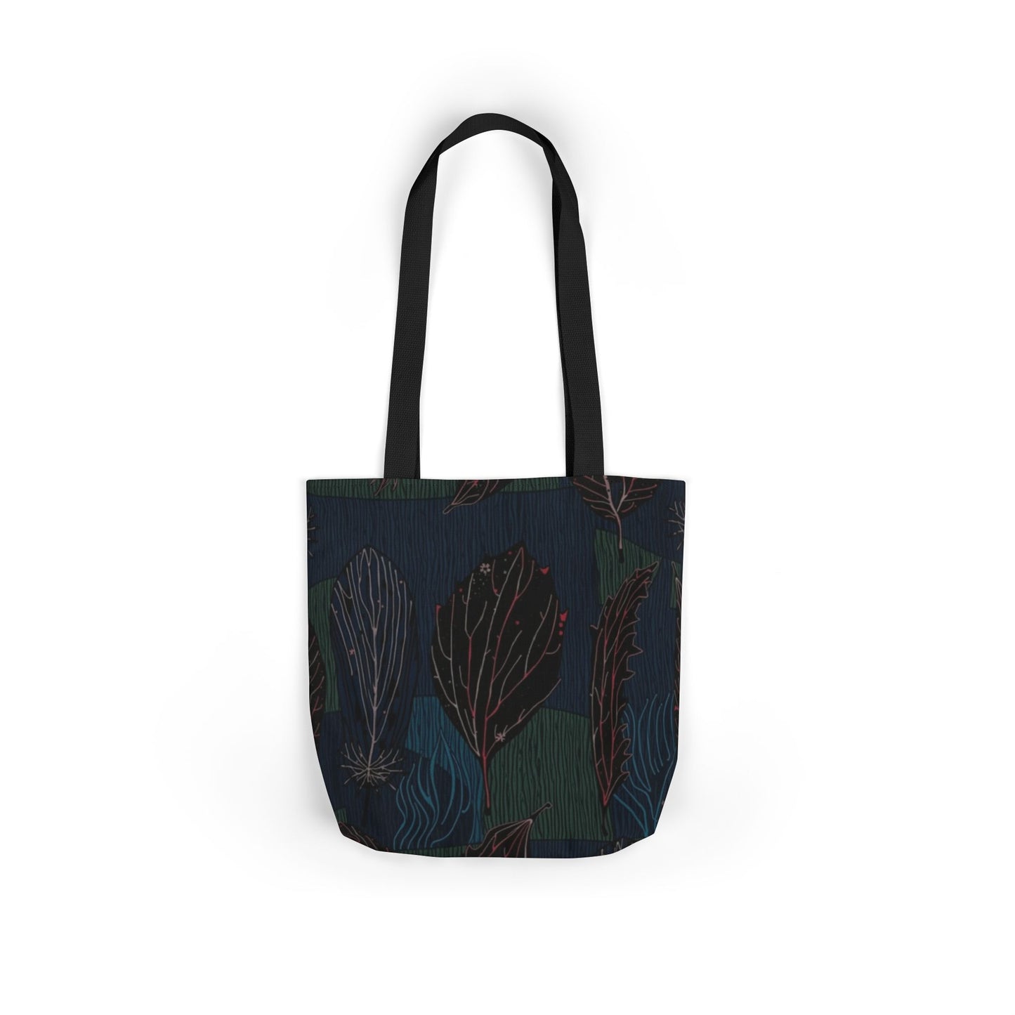 Botanical Night Canvas Tote — Dark Floral Canvas Tote Bag