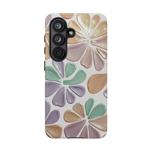 Floral Pastel Tough Phone Case – Watercolor Petal Protective Cover
